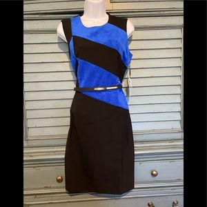 Calvin Klein Faux Suede belted Dress